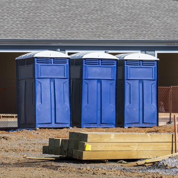 what is the expected delivery and pickup timeframe for the portable toilets in Grass Lake MN